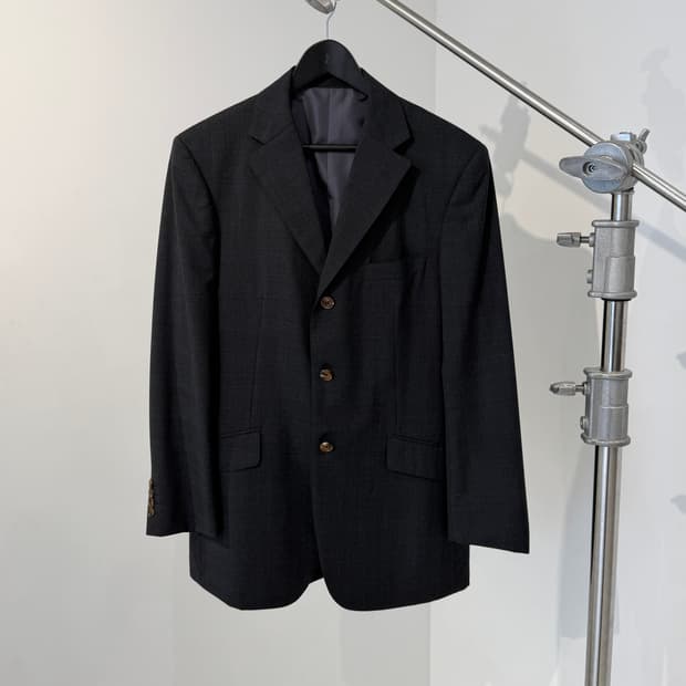 BURBERRY 버버리 체크 패턴 테일러드 자켓