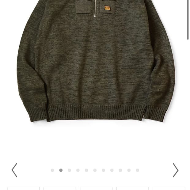 캐피탈 하프집업 니트 카키 1사이즈