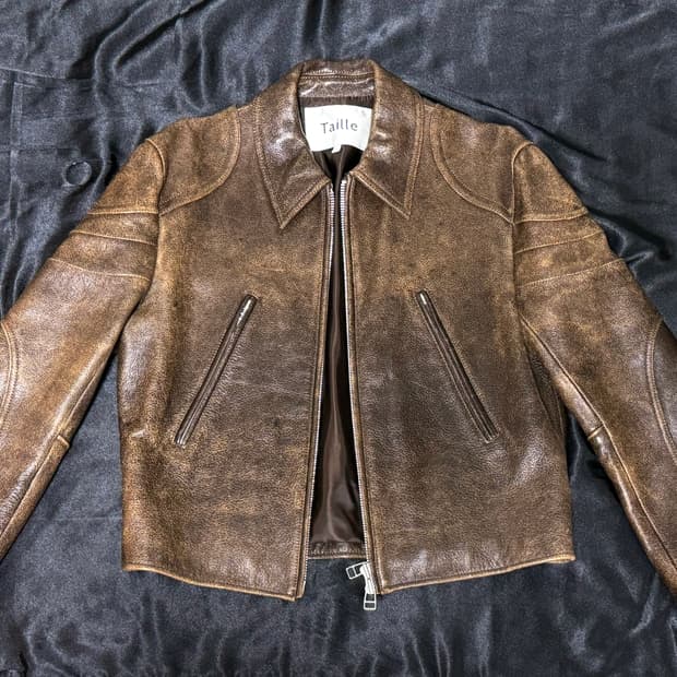 타일레 레더자켓 COWHIDE LEATHER BIKER JACKET