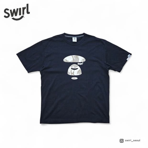 Aape 카모 고릴라헤드 티셔츠