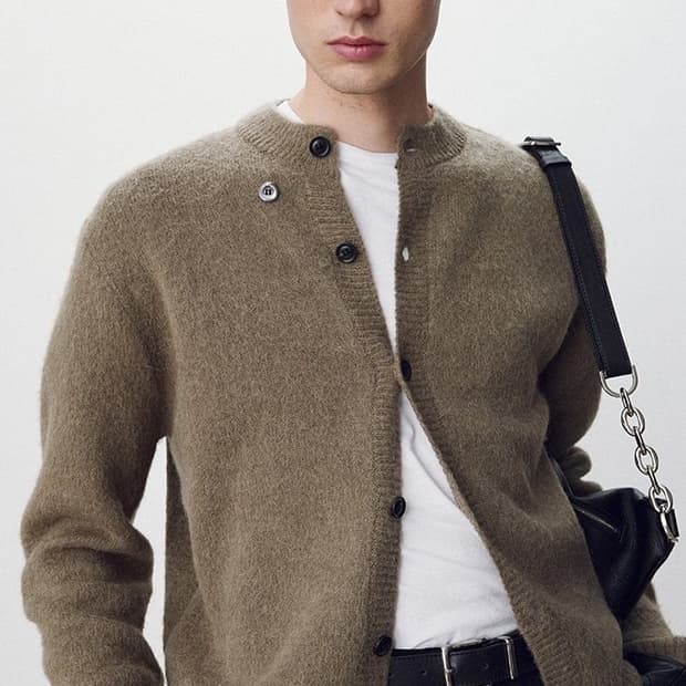 토니웩 모헤어 알파카 가디건 헤지그린