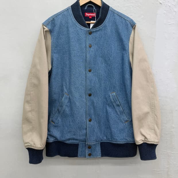 슈프림 엠브로이더리 데님 바시티 자켓