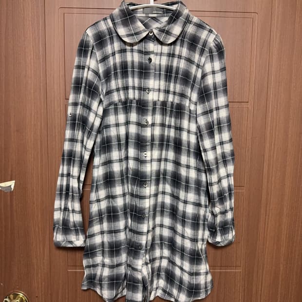 모리걸 하구미 일본 빈티지 체크 둥근카라 둥카 홍콩 블라우스 원피스