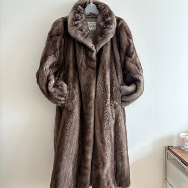 그레이빛 밍크코트 리얼퍼코트