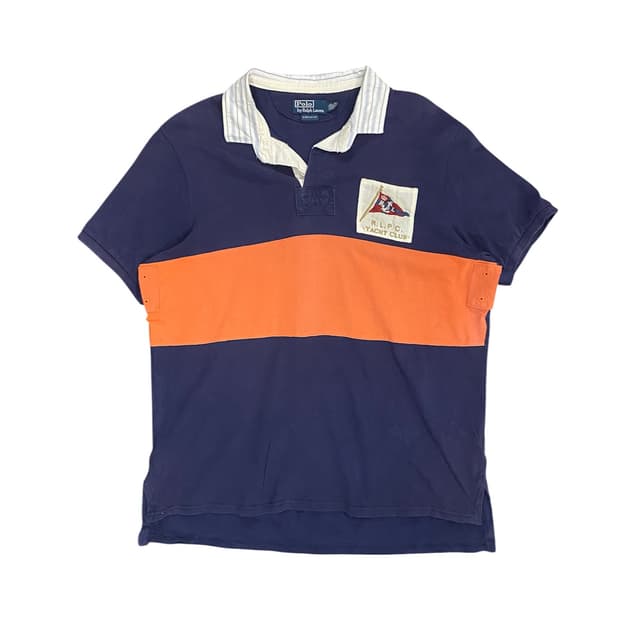 Polo Ralph Lauren 요트클럽 패치 디테일 럭비 반팔 티셔츠