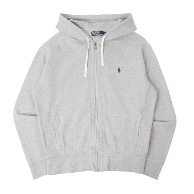 폴로 랄프로렌 그레이 코튼 후드 집업