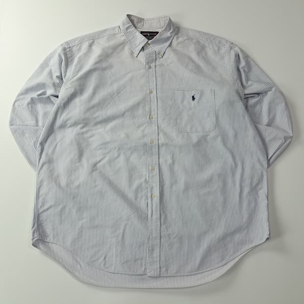CA171 XL 폴로 빅사이즈 빅셔츠 90s 블루 스트라이프 셔츠 남방