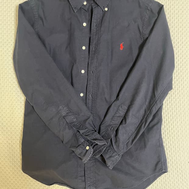 폴로 클래식 핏 가먼트 다이드 셔츠 네이비 S size