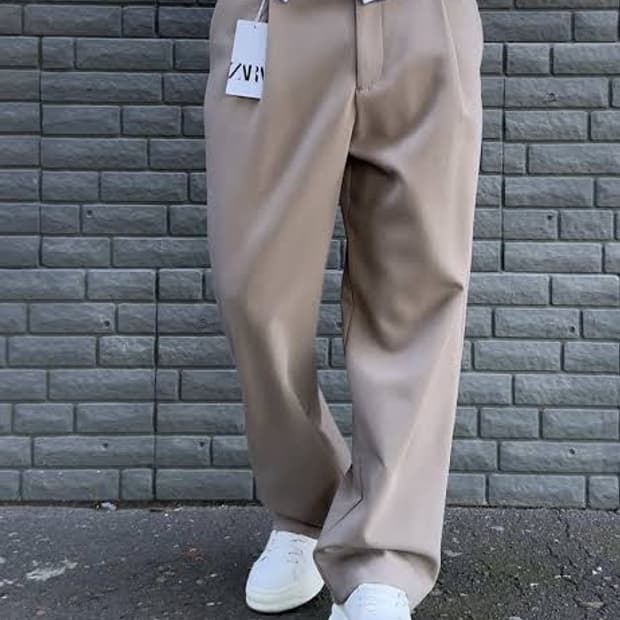 [40] 자라 & 스튜디오 니콜슨 트윌 팬츠 베이지