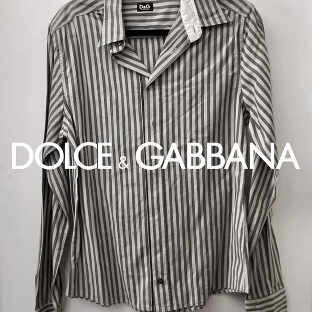 2010s D&G 세컨라인 스트라이프 셔츠 50