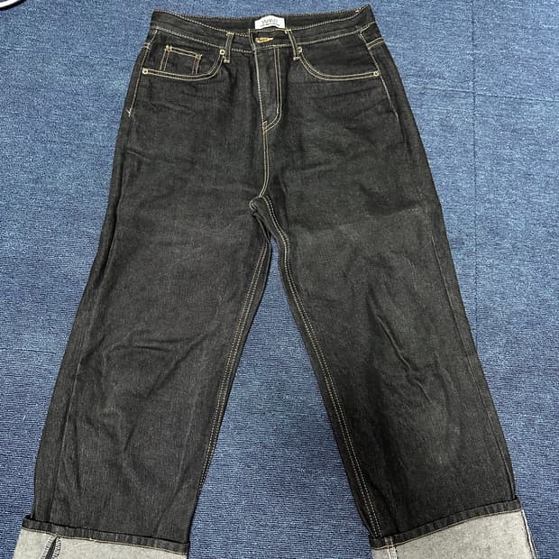 와르 롤업 데님팬츠