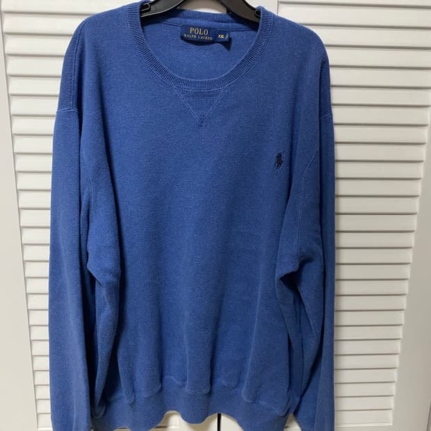 폴로 니트 맨투맨 블루컬러