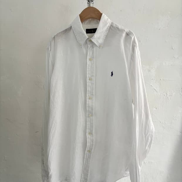 Polo 폴로 랄프로렌 화이트 린넨 셔츠