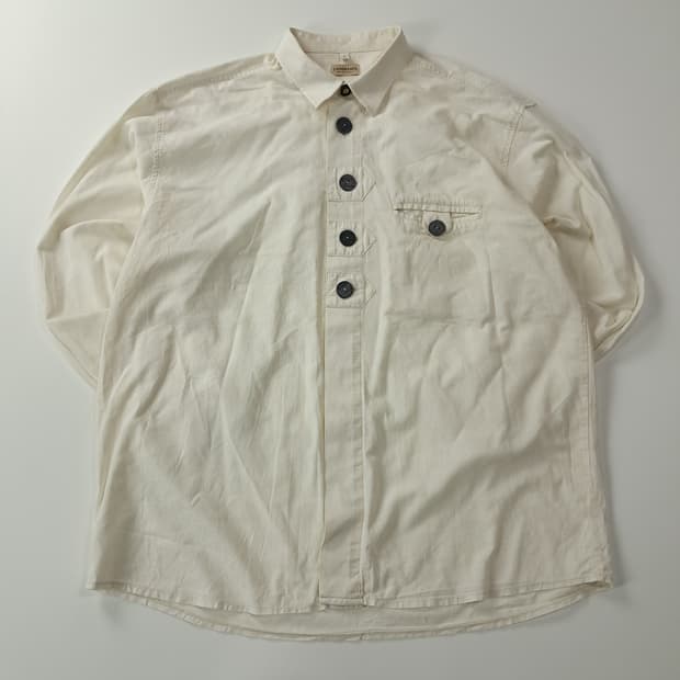 CA423 XL 란트하우스 90s 독일판 바바리안 린넨코튼 셔츠 남방
