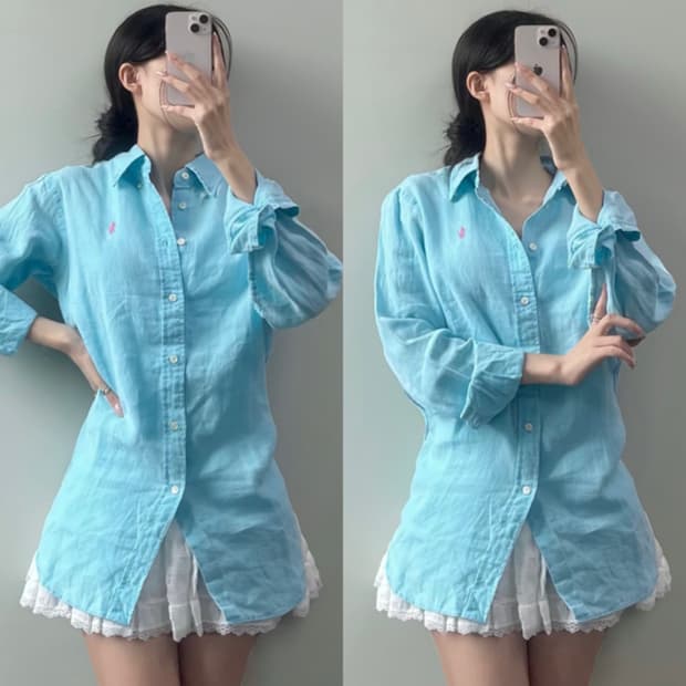 폴로 린넨 셔츠 