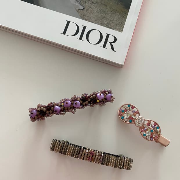 비즈 헤어핀 일괄