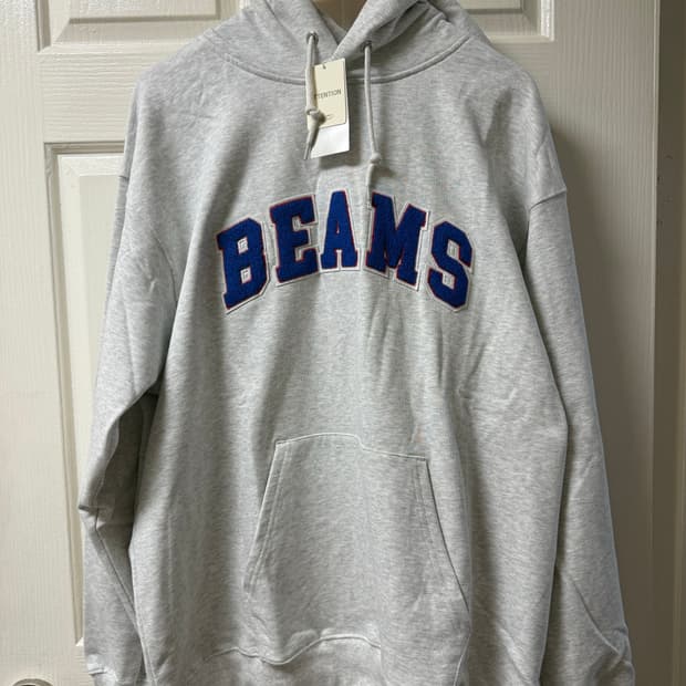 BEAMS 빔즈 로고 베이직 후드티