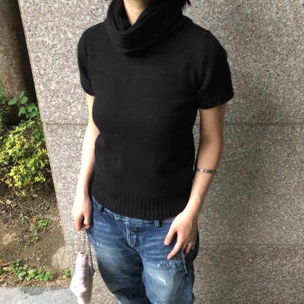 high neck knit