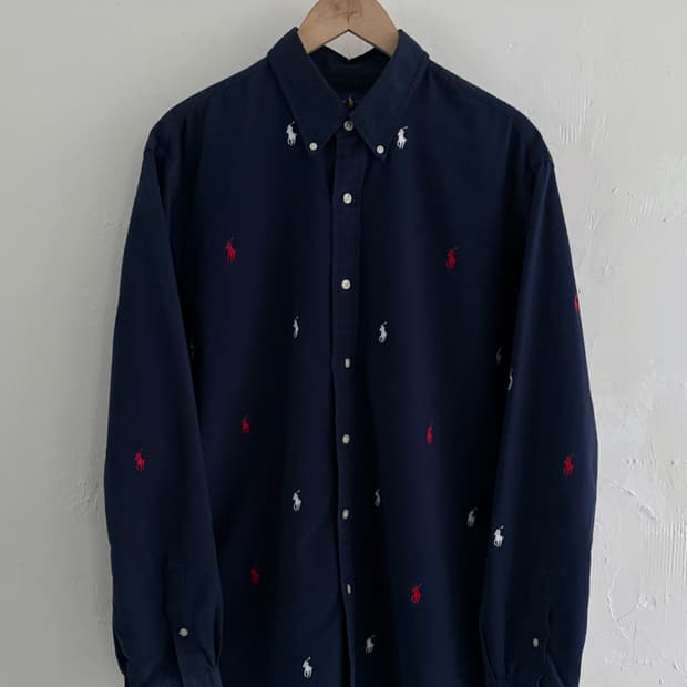 Polo 폴로 랄프로렌 신형 엠브로이드 네이비 버튼 다운 셔츠