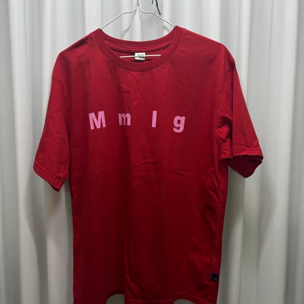 Mmlg 레드 반팔 티셔츠 
