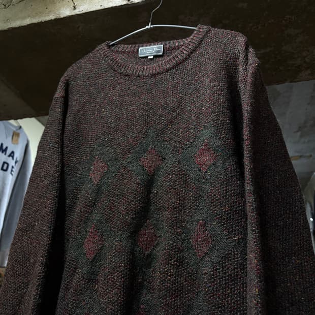 90s Christian Dior 크리스찬 디올 패턴 니트