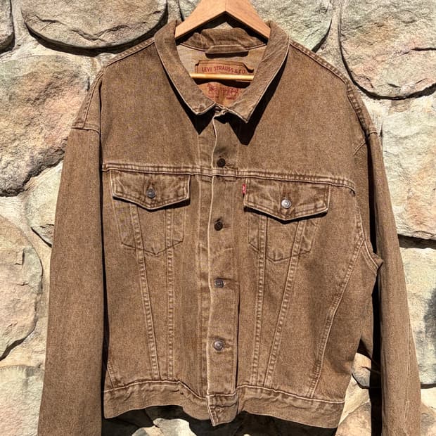 90s usa 리바이스 트러커 자켓 브라운