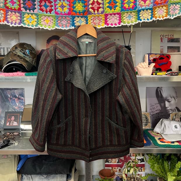 90s Vintage 스트라이프 울 자켓 