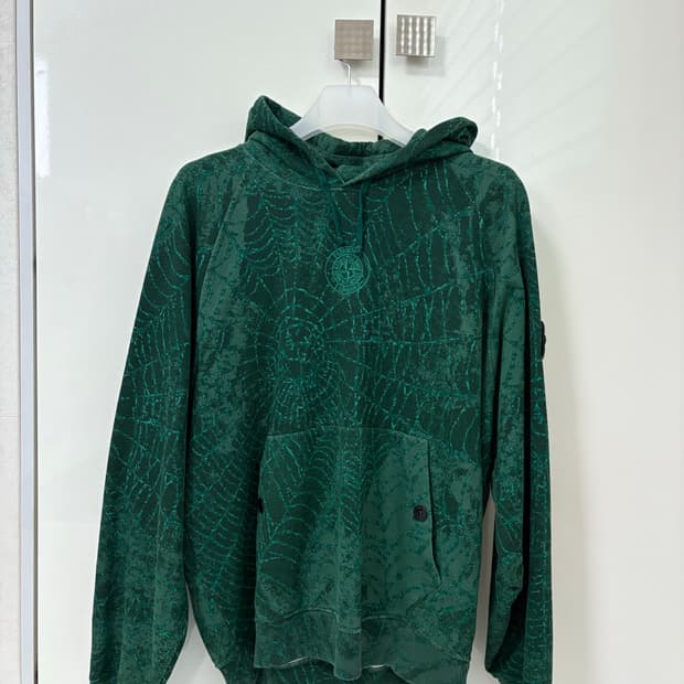 슈프림 스톤아일랜드 후드티 다크크린