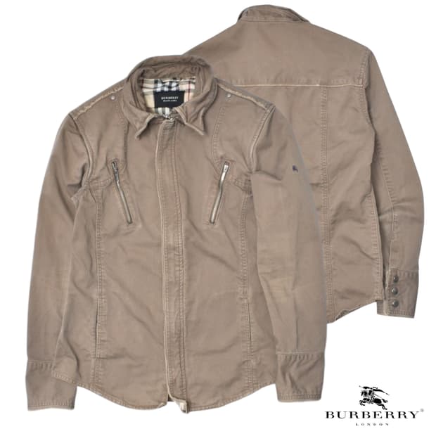 90S 버버리 웨스턴 코튼 셔츠 자켓 셔켓 M N0826