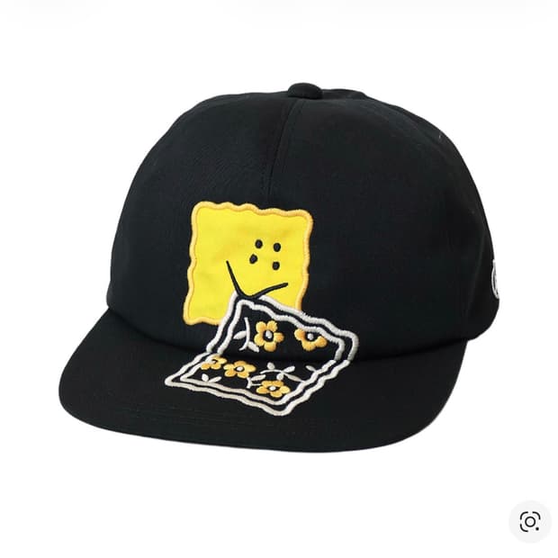 캐피탈 치노 베이스볼 캡 패키쉬 레인보우 자수 블랙