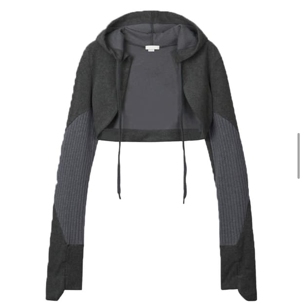 본네 우먼 글러브 후드 볼레로 블랙