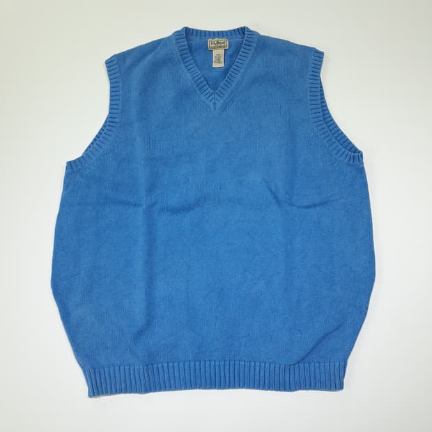 CL378 XLT 엘엘빈 90s 브이넥 스카이블루 니트 조끼