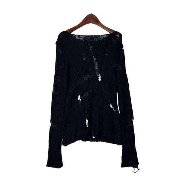 [넘버나인] SS04 Distressed Knit Sweater