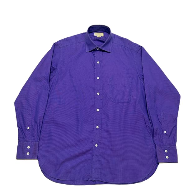 (34) 드레익스 영국산코튼 네이비×퍼플 핀 체크셔츠