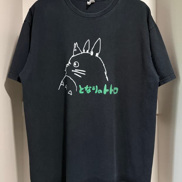 빈티지 00s Ghibli Totoro 즈브리 토토로 애니 티셔츠