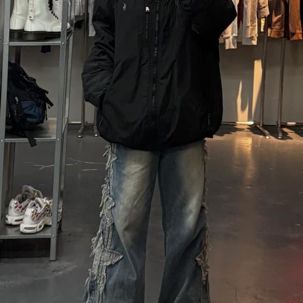 폴로랄프로렌 폴리쉘 다운 후드 패딩 A3244