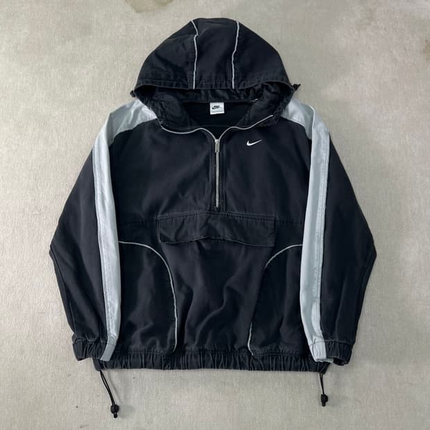 95 나이키 신형라벨 빅로고 코튼 반집업 자켓 