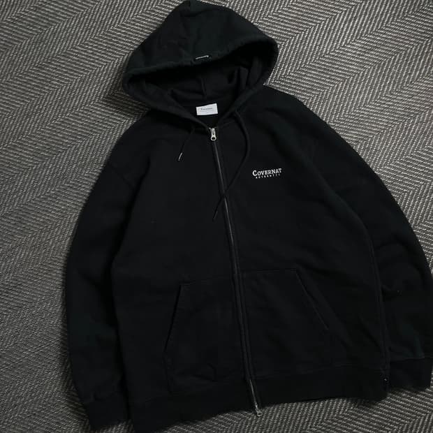 커버낫 자수 어센틱 로고 박시핏 투웨이 후드집업 y 4943