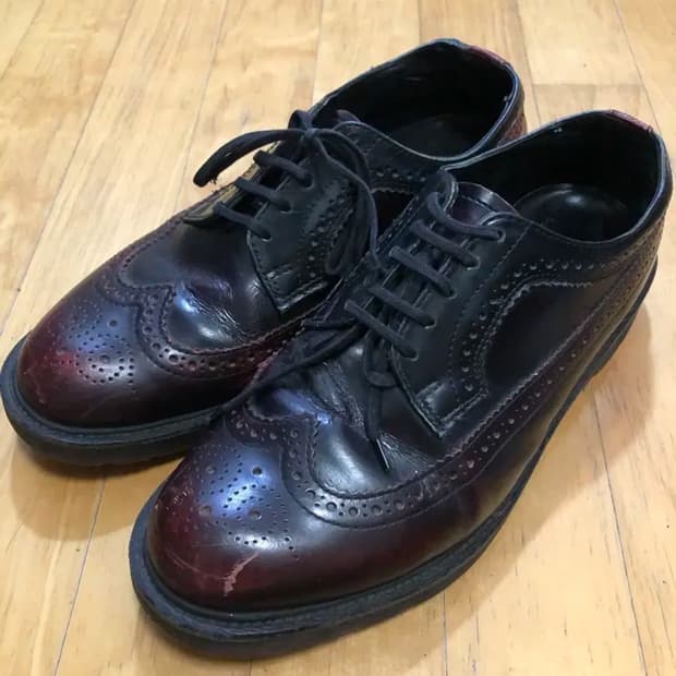 닥터마틴 3989 영국 메이드 윙팁 슈즈 버건디 체리레드 270