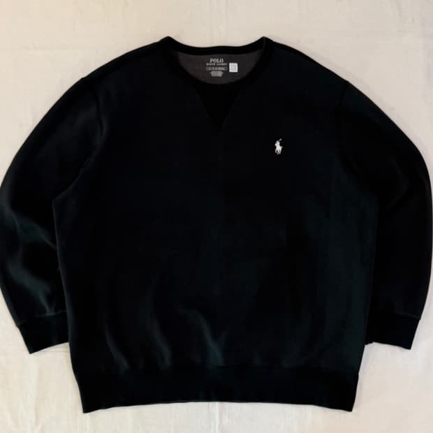 큐알) 폴로 랄프로렌 맨투맨 스웻셔츠 블랙