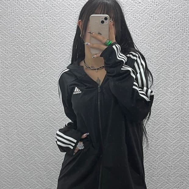 아디다스 올드스쿨 빈티지 후드 져지 집업 100 C07976