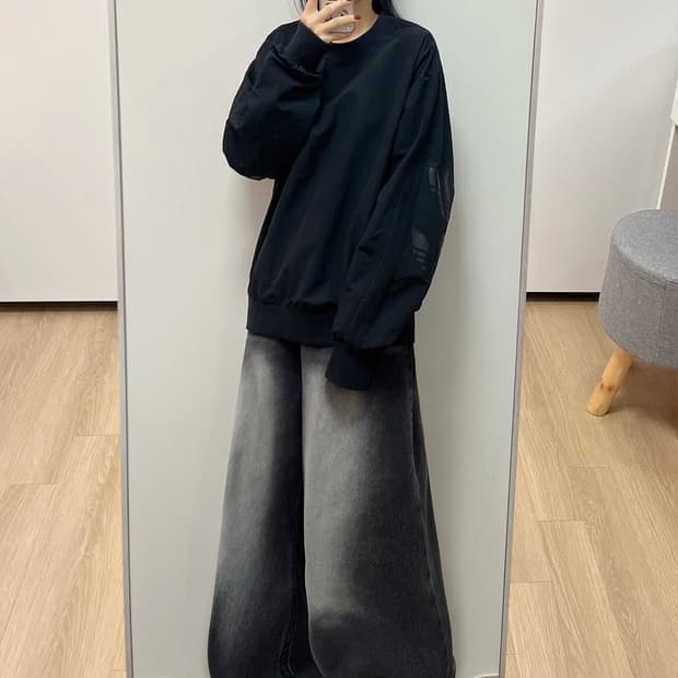 아디다스 빅로고 스케이트보딩 풀오버 웜업 맨투맨