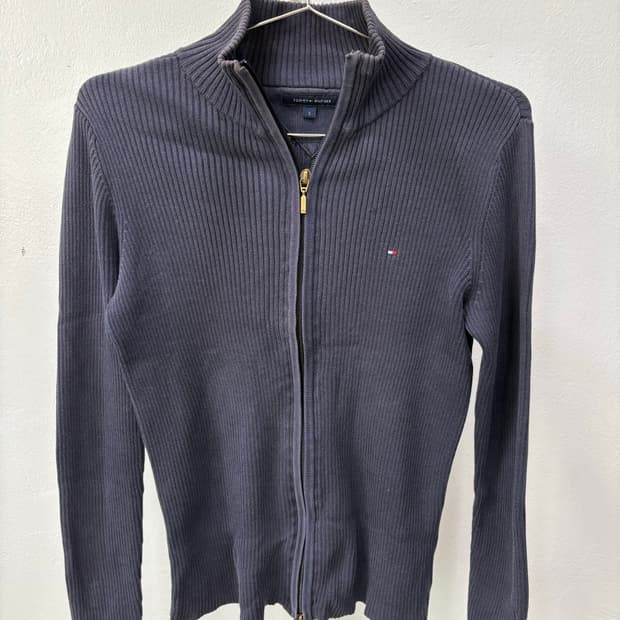 타미힐피거 네이비 니트집업