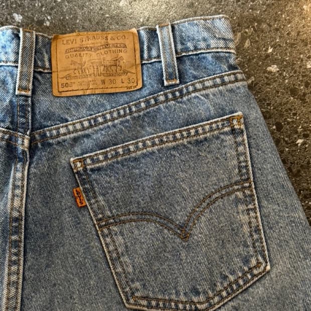 리바이스505 90s 오렌지탭