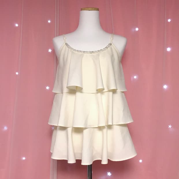 세실맥비 프릴 캐미솔 갸루 헤이세이