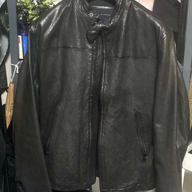 바나나리퍼블릭 레더자켓 블랙