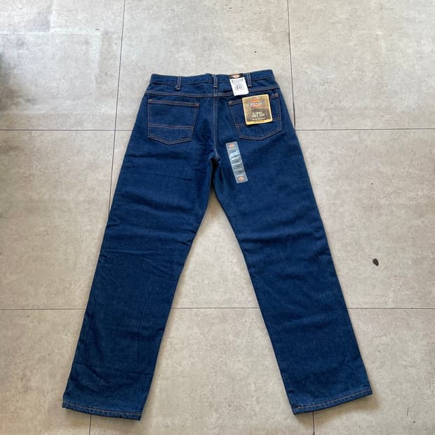 디키즈 플란넬 안감 데님팬츠 청바지