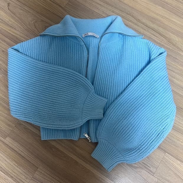 자라 니트 집업 가디건