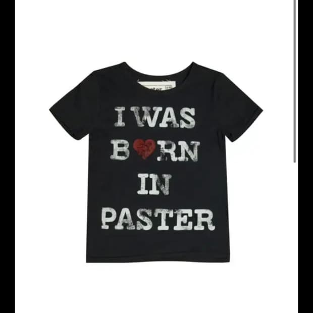 패스터 I WAS BORN IN T-SHIRT