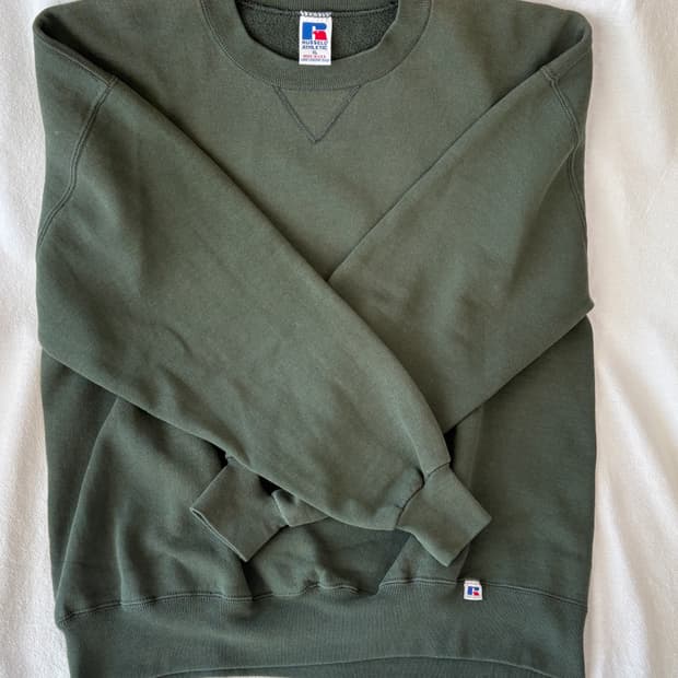 90s 러셀 스웻셔츠 USA (그린)